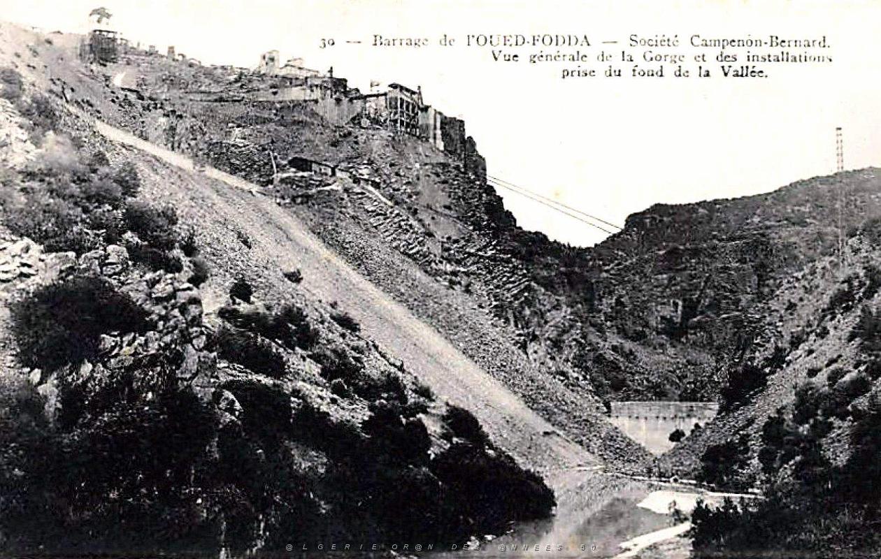 Oued-Fodda - Barrage - Vue Generale de la Gorge et Installations.jpg